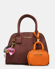 MOORE Bag Chocolate Charms Key Pouch Top Handle Handbag | Steve Madden