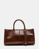 REECE Brown Tassel Top Handle Handbag | Steve Madden