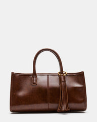 REECE Brown Tassel Top Handle Handbag | Steve Madden