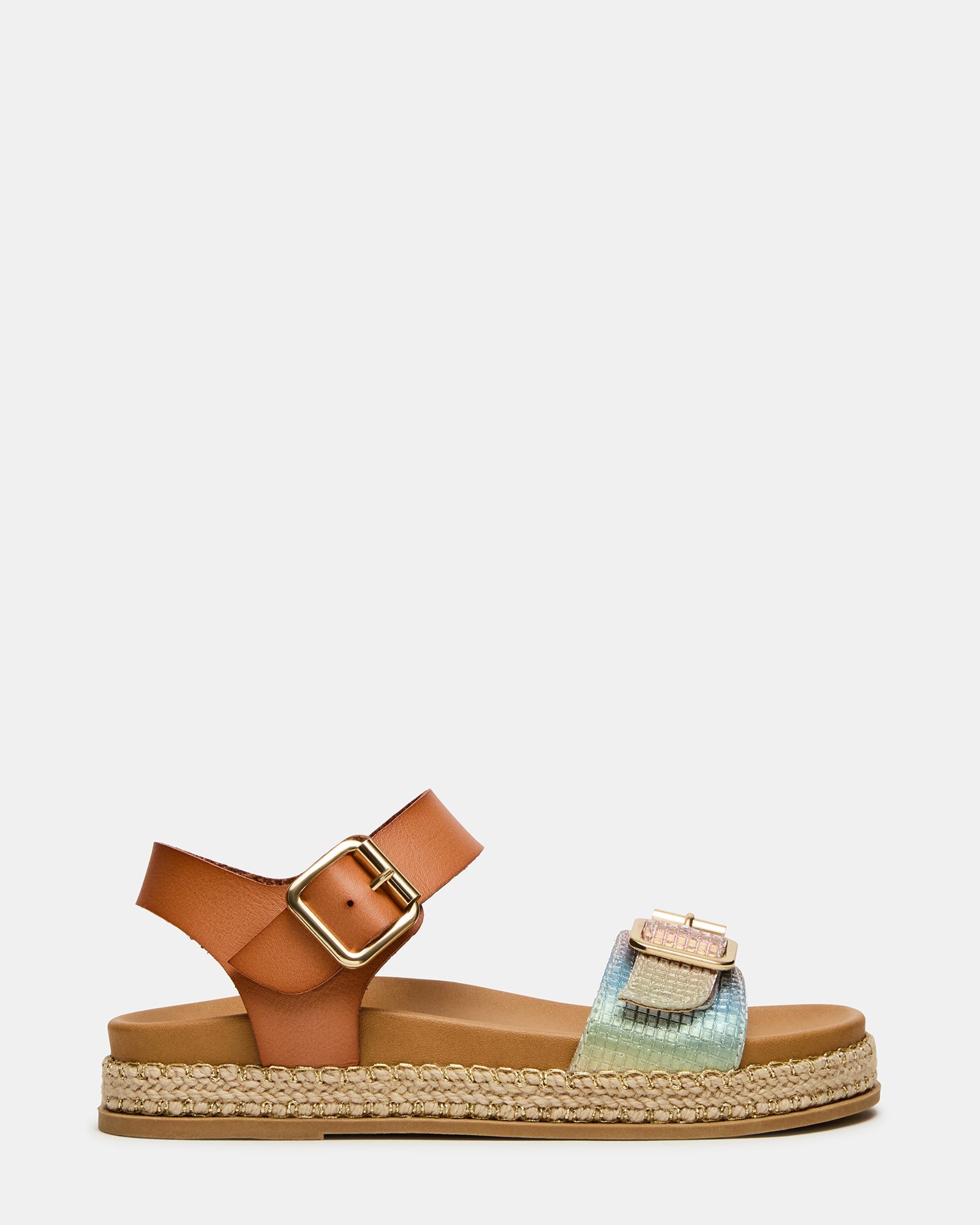 Kids' AVENUE Rainbow Multi Buckles Footbed Sandal | Steve Madden