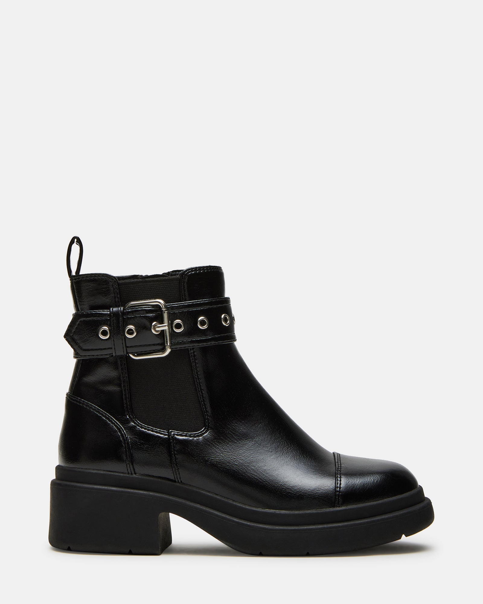 Kids' KIKI Black Girls Moto Ankle Boot | Steve Madden