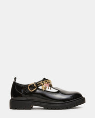 Kids' LUNDIN Black T-Strap Charms Girls' Loafer | Steve Madden
