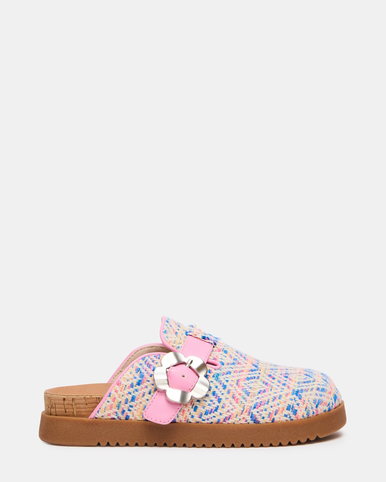Kids' MAZIE Pink Multi Slip-On Mule Footbed Clog Girls' Flat | Steve Madden