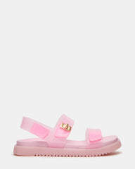 Kids' MONA Jelly Pink Girls' Flatform Sandal | Steve Madden