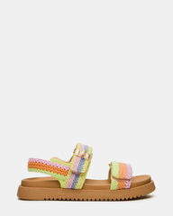 Kids' MONA Pastel Multi Girls' Flatform Sandal | Steve Madden