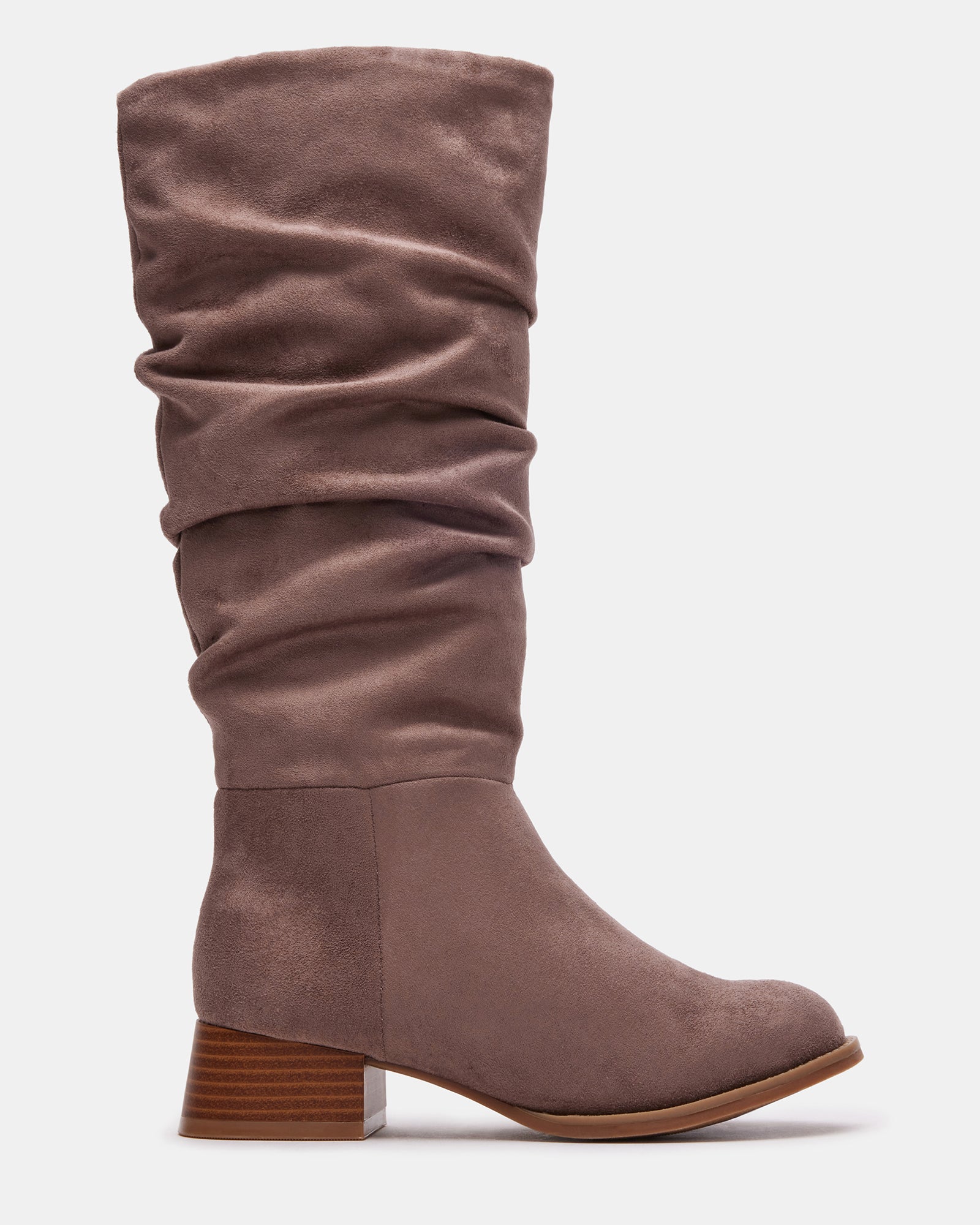 Kids' PEPPER Taupe Knee-High Boot | Girls' Scrunched Boots | Steve Madden
