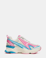 Kids' SPEDSTR Pink/Blue Low-Top Lace-Up Girls' Sneaker | Steve Madden