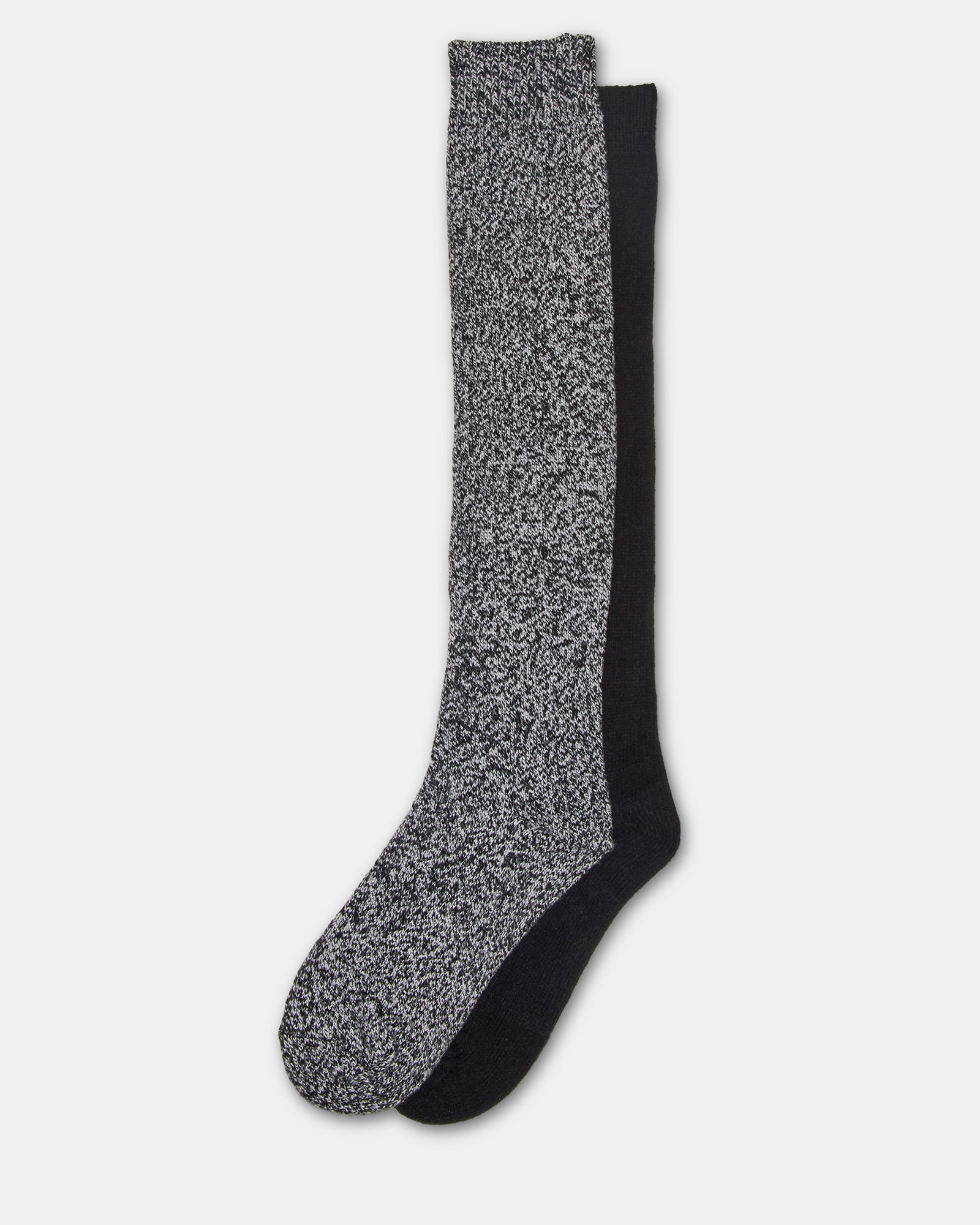 FALL 2 PACK MARLED KNEE HIGH SOCKS Black Women's Marled Knee-High Socks | Steve Madden
