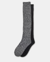 FALL 2 PACK MARLED KNEE HIGH SOCKS Black Women's Marled Knee-High Socks | Steve Madden