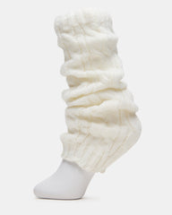 CHUNKY CABLE Ivory Knit Socks Leg Warmer Pack | Steve Madden