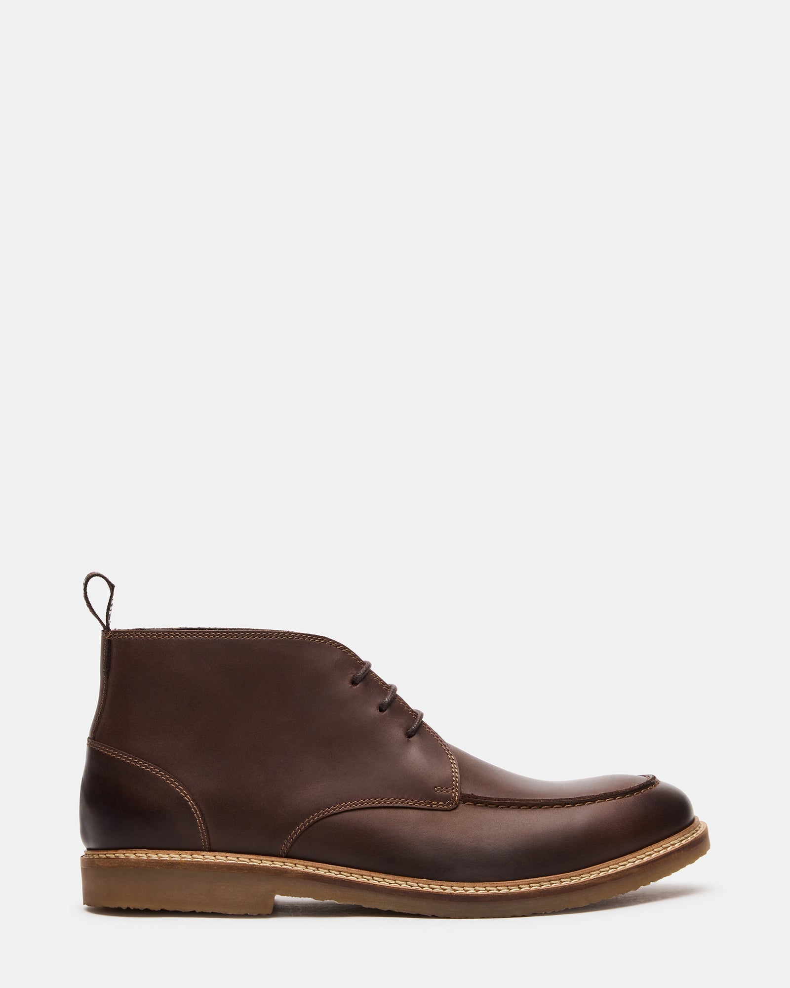 BURLIN Brown Leather Lace-Up Men's Ankle Boot | Steve Madden