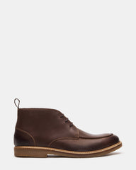 BURLIN Brown Leather Lace-Up Men's Ankle Boot | Steve Madden