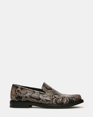 CELESTINO Grey Snake Slip-On Square-Toe Scrunched Men's Loafer | Steve Madden
