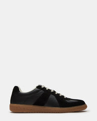 DIXON Black Leather Low-Top Panel Men's Sneaker | Steve Madden