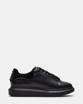 FROSTING Black Velvet Men's Low-Top Lace-Up Sneaker | Steve Madden