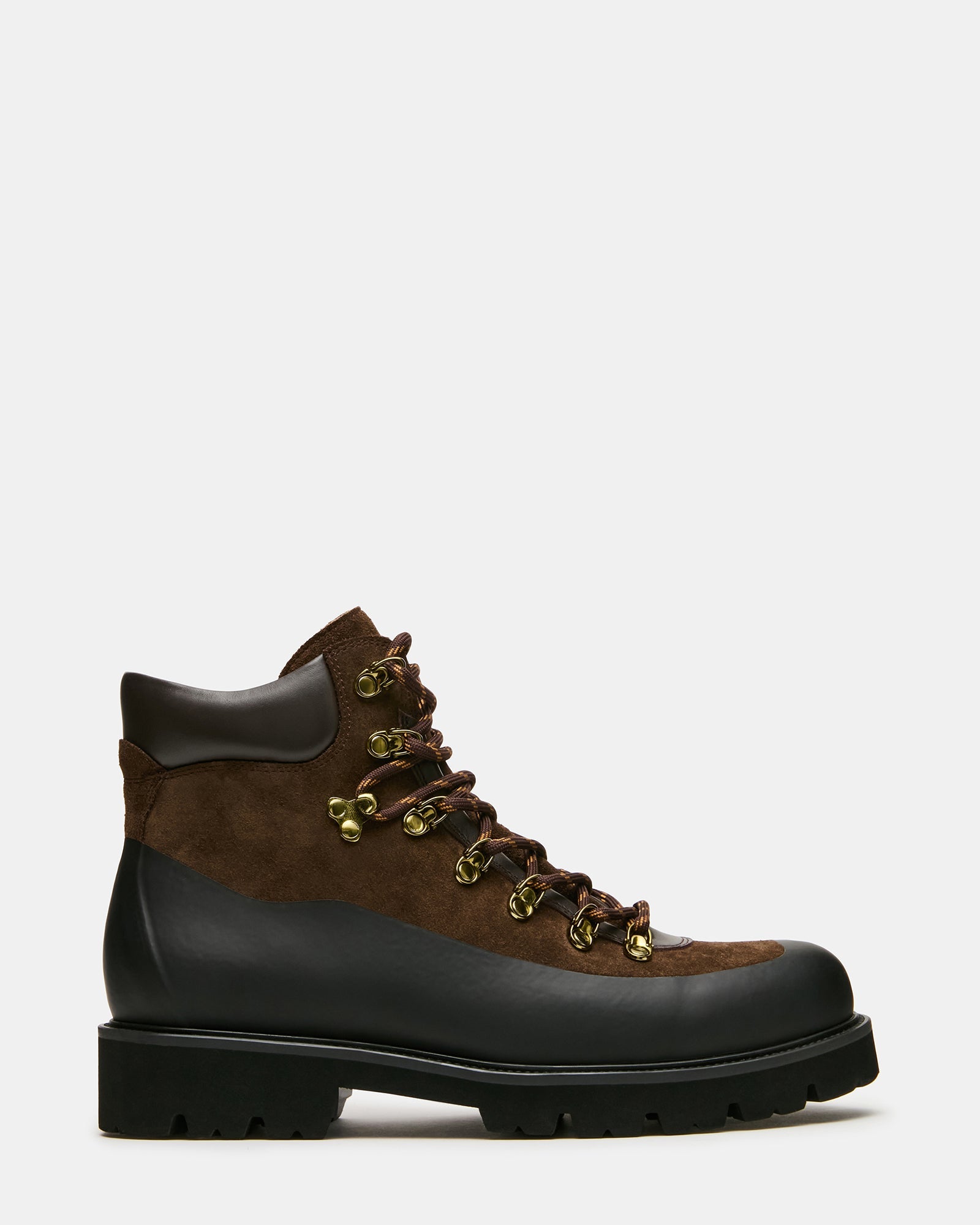 GALEN Brown Lace-Up Lug Men's Ankle Boot | Steve Madden