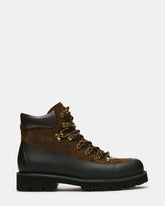 GALEN Brown Lace-Up Lug Men's Ankle Boot | Steve Madden
