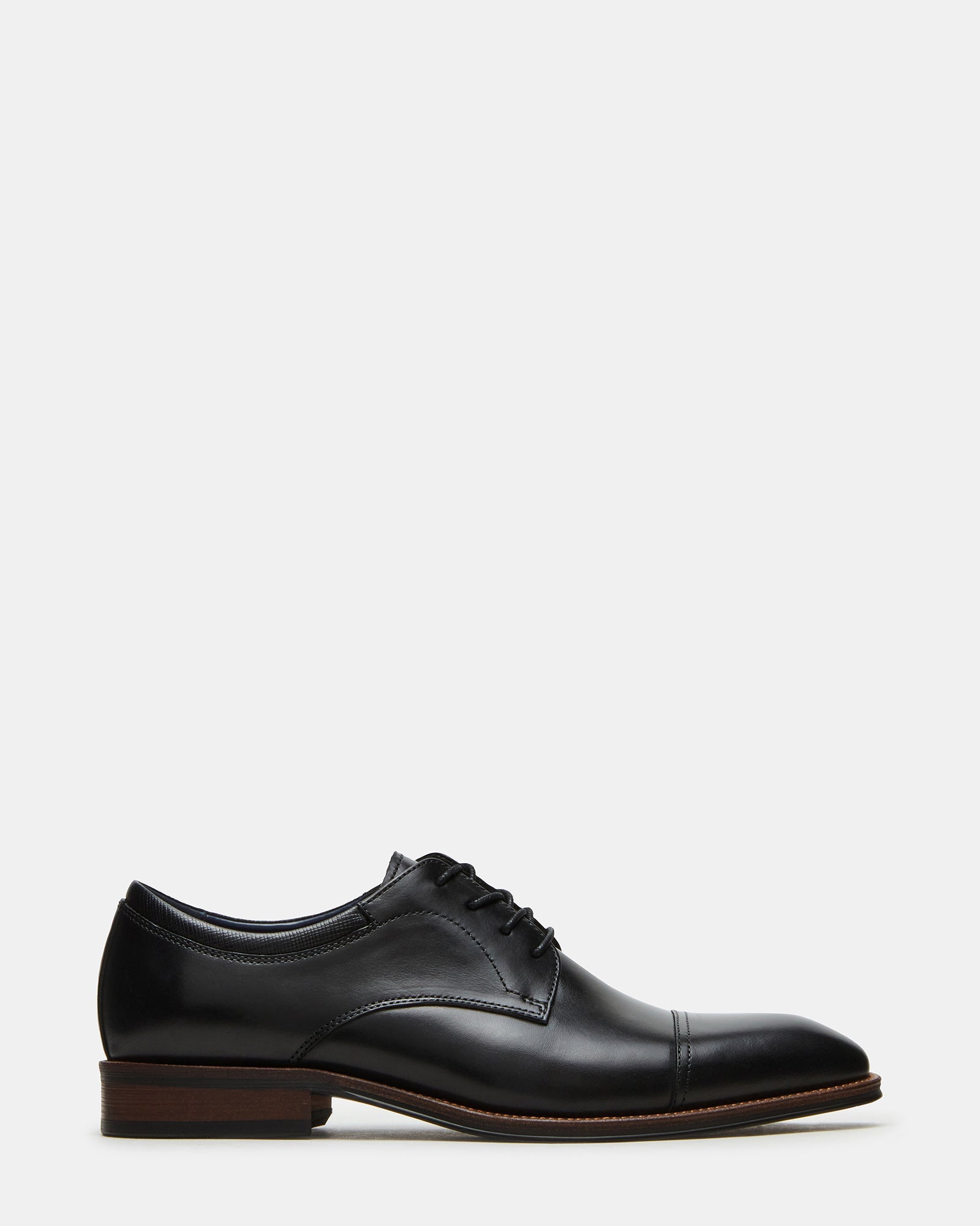 HASEN Black Leather Men's Lace-Up Dress Shoe | Steve Madden