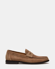 HUCKLE Taupe Suede Slip-On Men's Loafer | Steve Madden