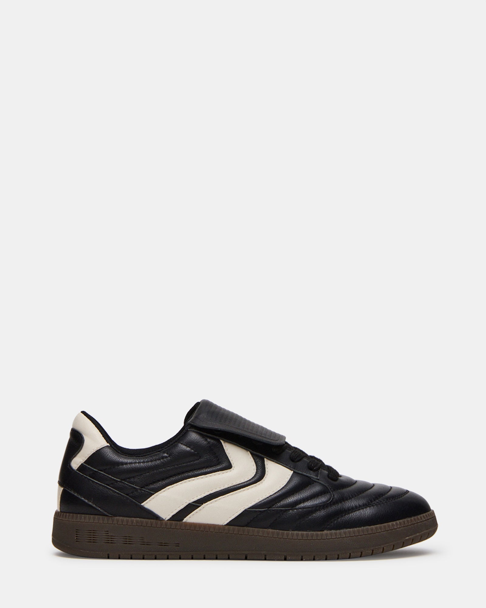 JANOS Black Leather Low-Top Lace-Up Men's Sneaker | Steve Madden