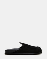 LUCIO Black Suede Slip-On Men's Casual Clog | Steve Madden