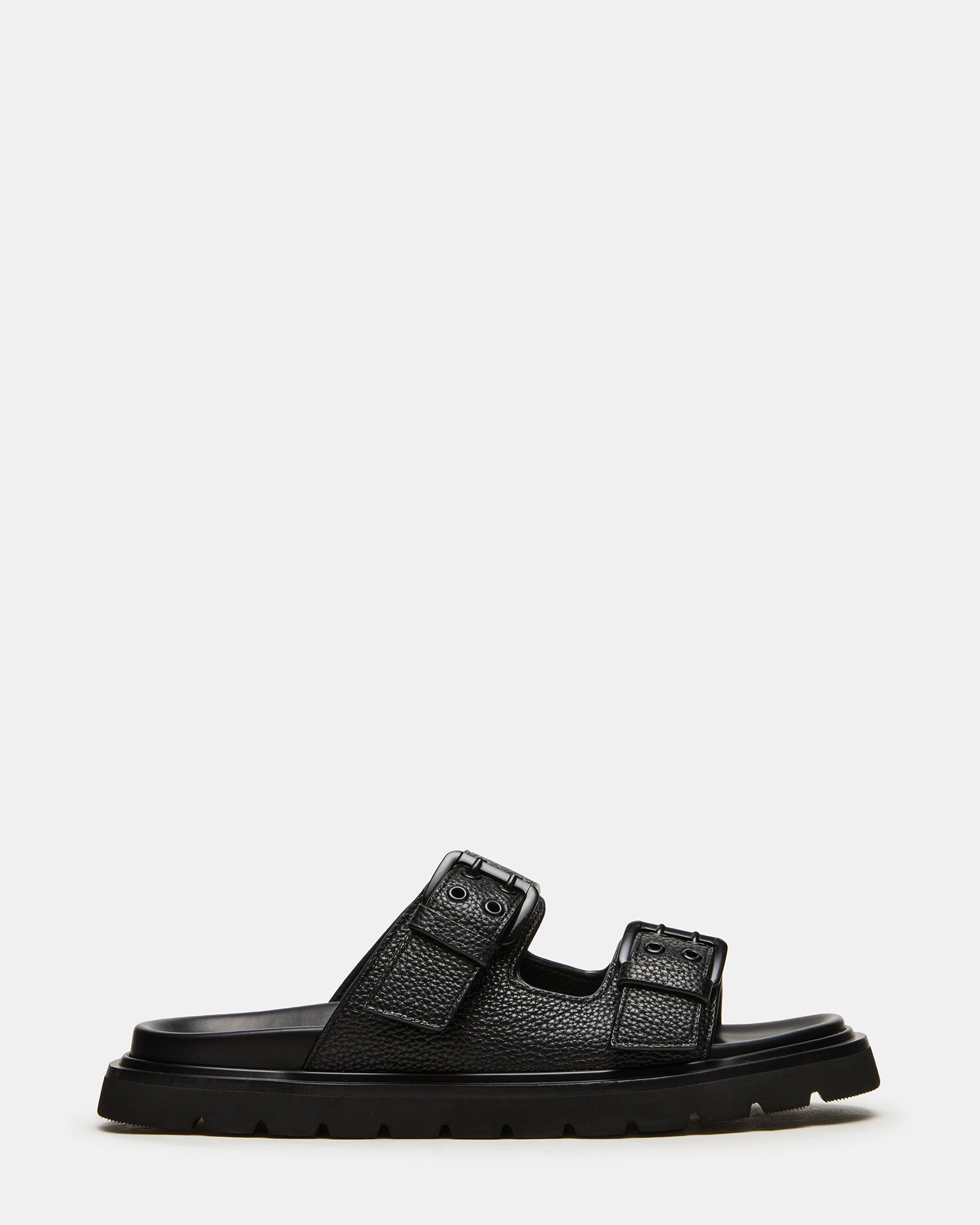 LUXOR Black Slide Footbed Men's Sandal | Steve Madden