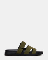 MAIVEN Green Suede Fisherman Men's Sandal | Steve Madden
