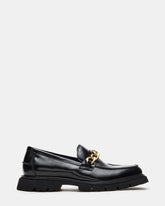 NEEO Black Box Gold Chain Slip-On Lug Men's Loafer | Steve Madden