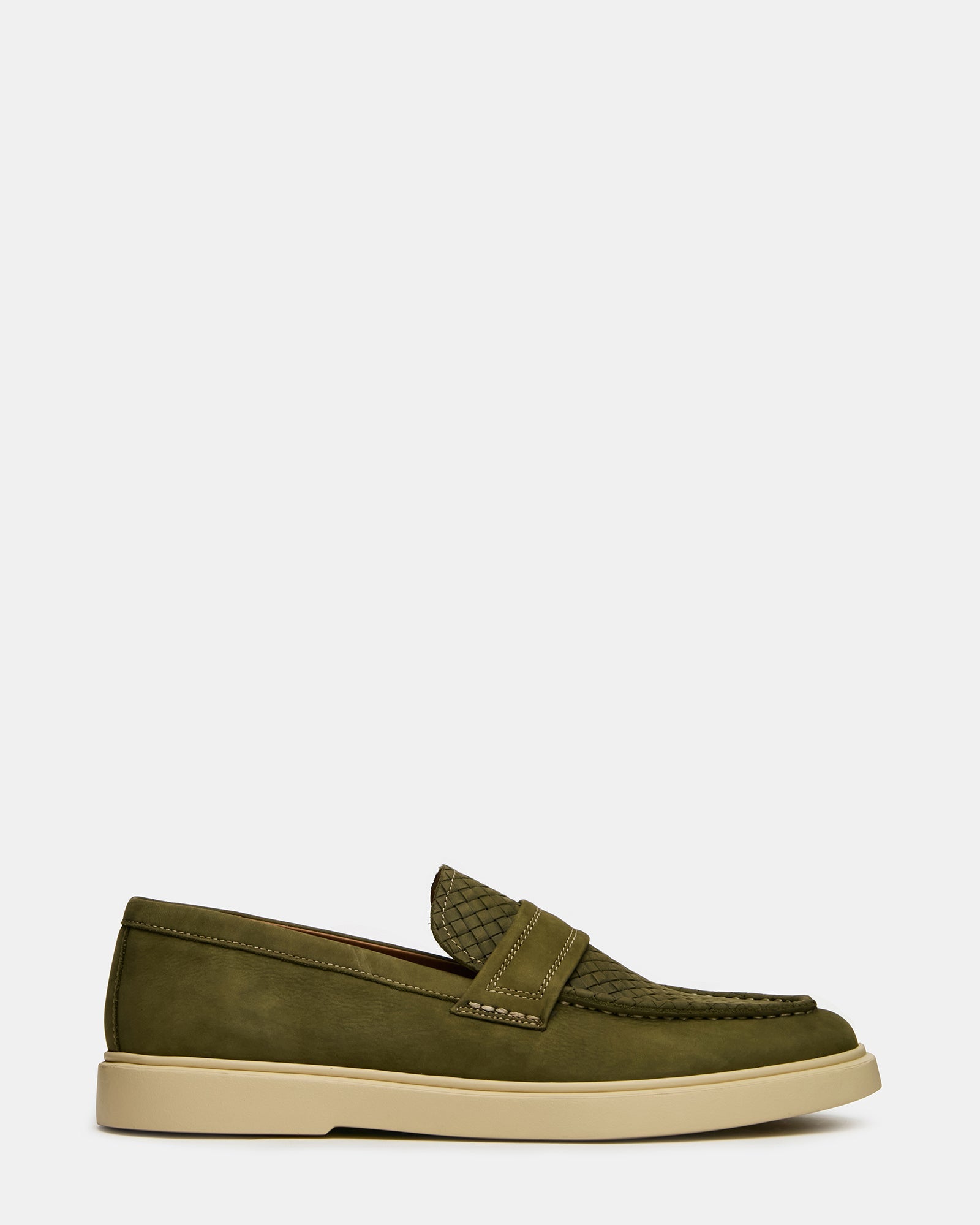 PAUL Olive Woven Slip-On Men's Loafer | Steve Madden