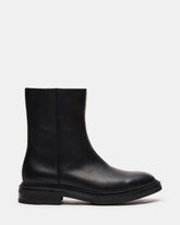 RONCO Black Leather Round-Toe Men's Ankle Boot | Steve Madden
