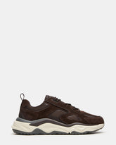 SALVADOR Brown Low-Top Lace-Up Men's Sneaker | Steve Madden