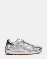 XYLO Silver Low-Top Lace-Up Men's Sneakers | Steve Madden