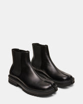 SINCLAIR Black Leather Tabi Lug Chelsea Men's Ankle Boot | Steve Madden