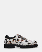 TURBO White/Brown Lace-Up Dress Shoe | Steve Madden
