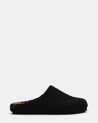 WENDELIN Black Faux Shearling Footbed Slip-On Men's Casual Clog | Steve Madden
