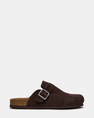 WILDERR Chocolate Brown Suede Slip-On Men's Casual Clog | Steve Madden