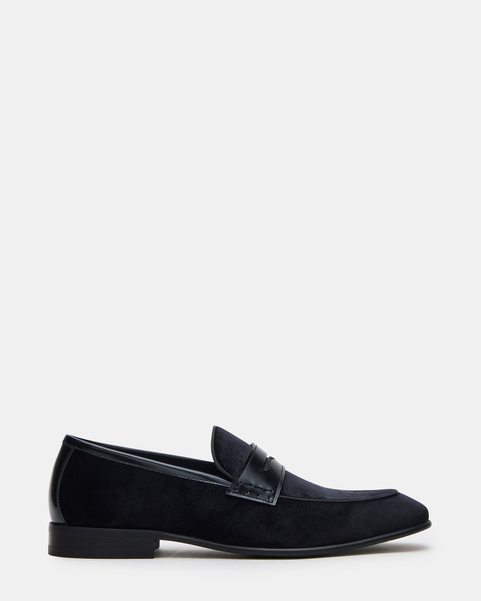 YARDLY Black Velvet Slip-On Men's Dress Loafer | Steve Madden