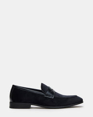 YARDLY Black Velvet Slip-On Men's Dress Loafer | Steve Madden