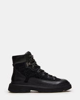 YOSEMITE Black Multi Lace-Up Lug Men's Ankle Boot | Steve Madden