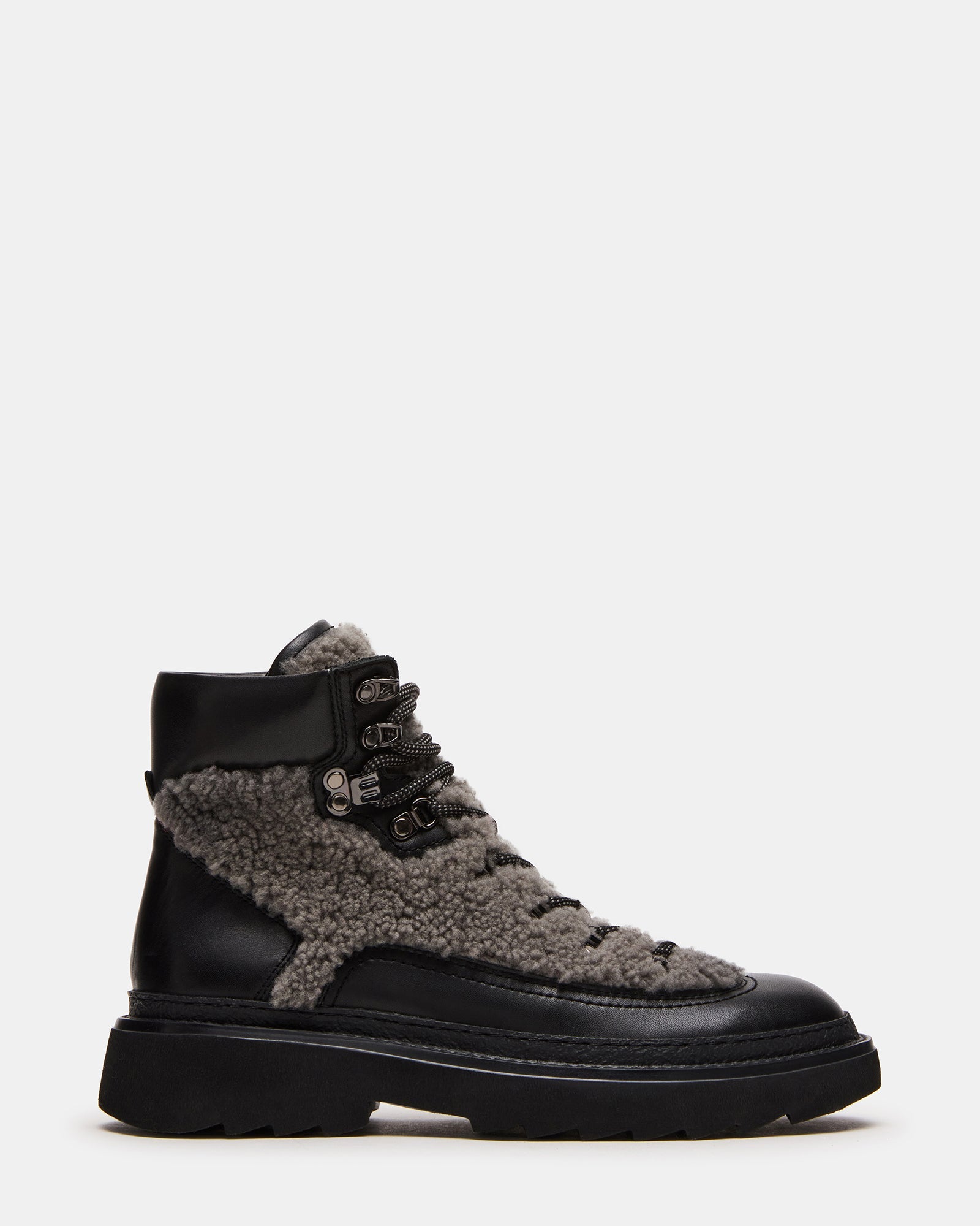 YOSEMITE Grey Multi Lace-Up Lug Men's Ankle Boot | Steve Madden