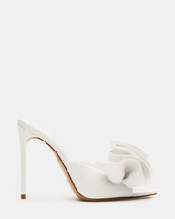 AFFINITY White Patent Pointed-Toe Stiletto Mule Women's Heel | Steve Madden