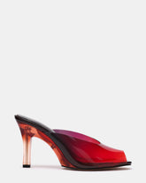 AIKO Red Ombre Peep Toe Jelly Mule Women's Heel | Steve Madden