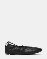 ALME Black Leather Ballet Sneakerina Women's Sneaker | Steve Madden