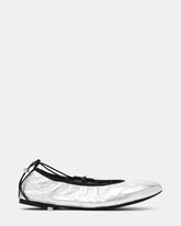 ALME Silver Leather Ballet Sneakerina Women's Sneaker | Steve Madden