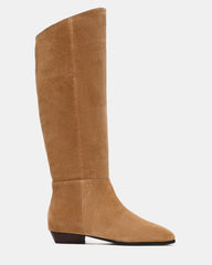 AMIAS Tan Suede Square-Toe Knee-High Women's Boot | Steve Madden