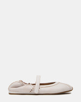 ANAYA White Distressed Mary Jane Ballet Women's Flat | Steve Madden