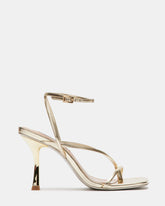 ANNIE Champagne Women's Strappy Square Toe Heel | Steve Madden