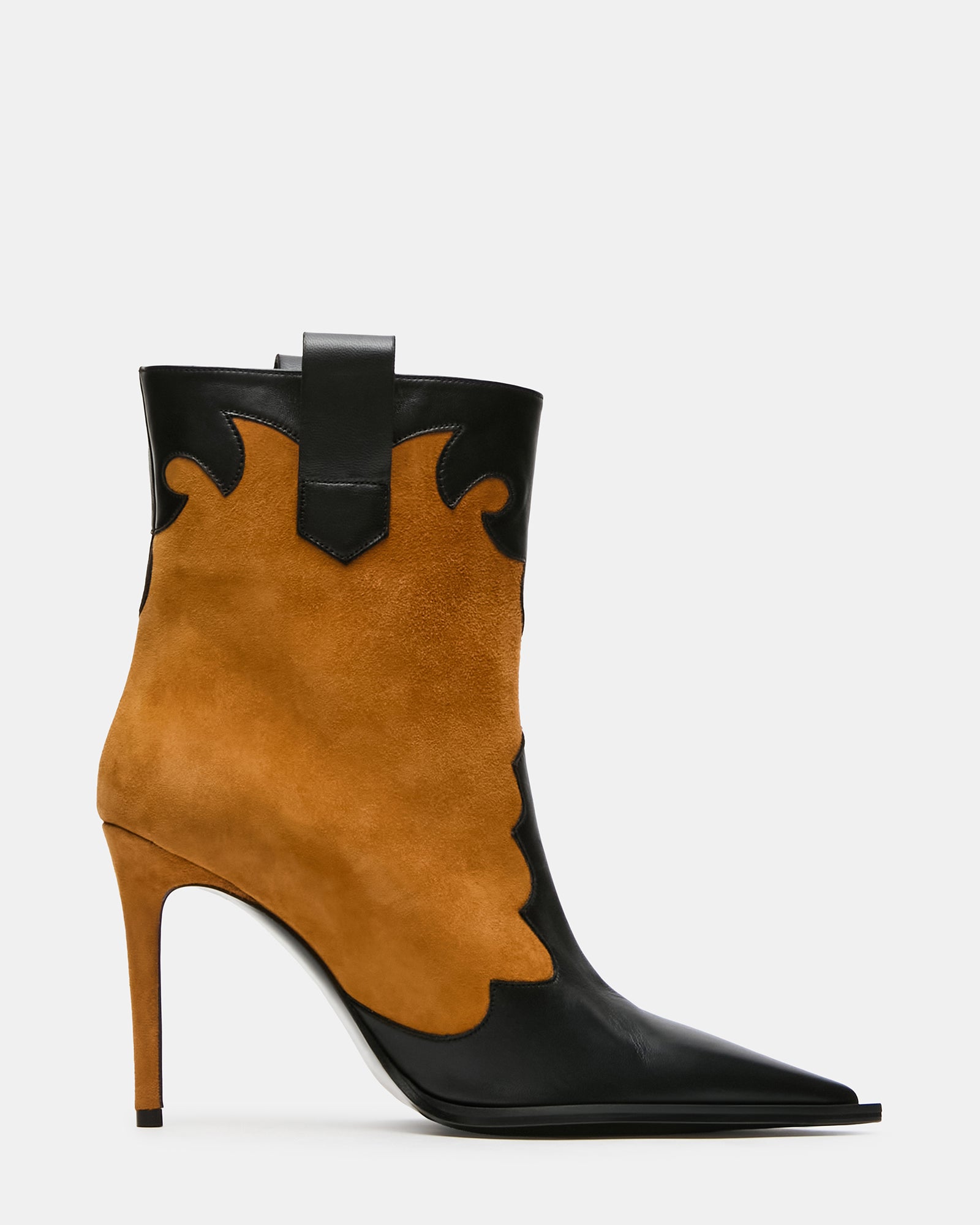 ARLENE Black Multi Pointed-Toe Stiletto Western Women's Ankle Boot | Steve Madden