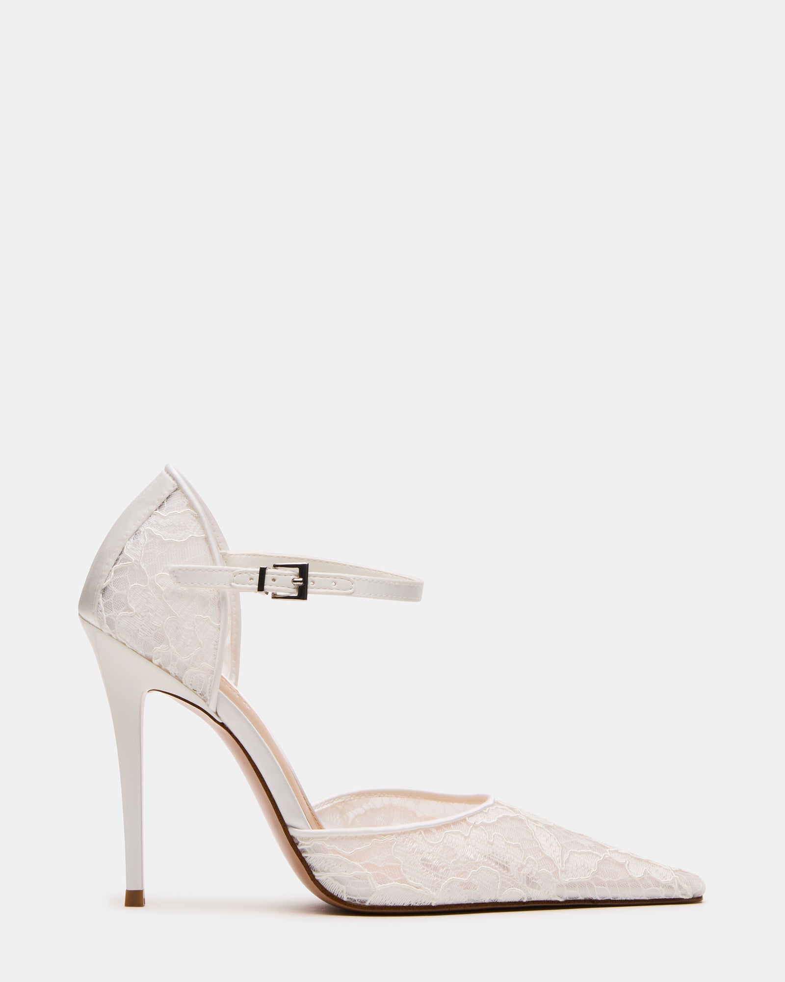 AVANT White Lace Pointed-Toe Stiletto Pump Women's Heel | Steve Madden