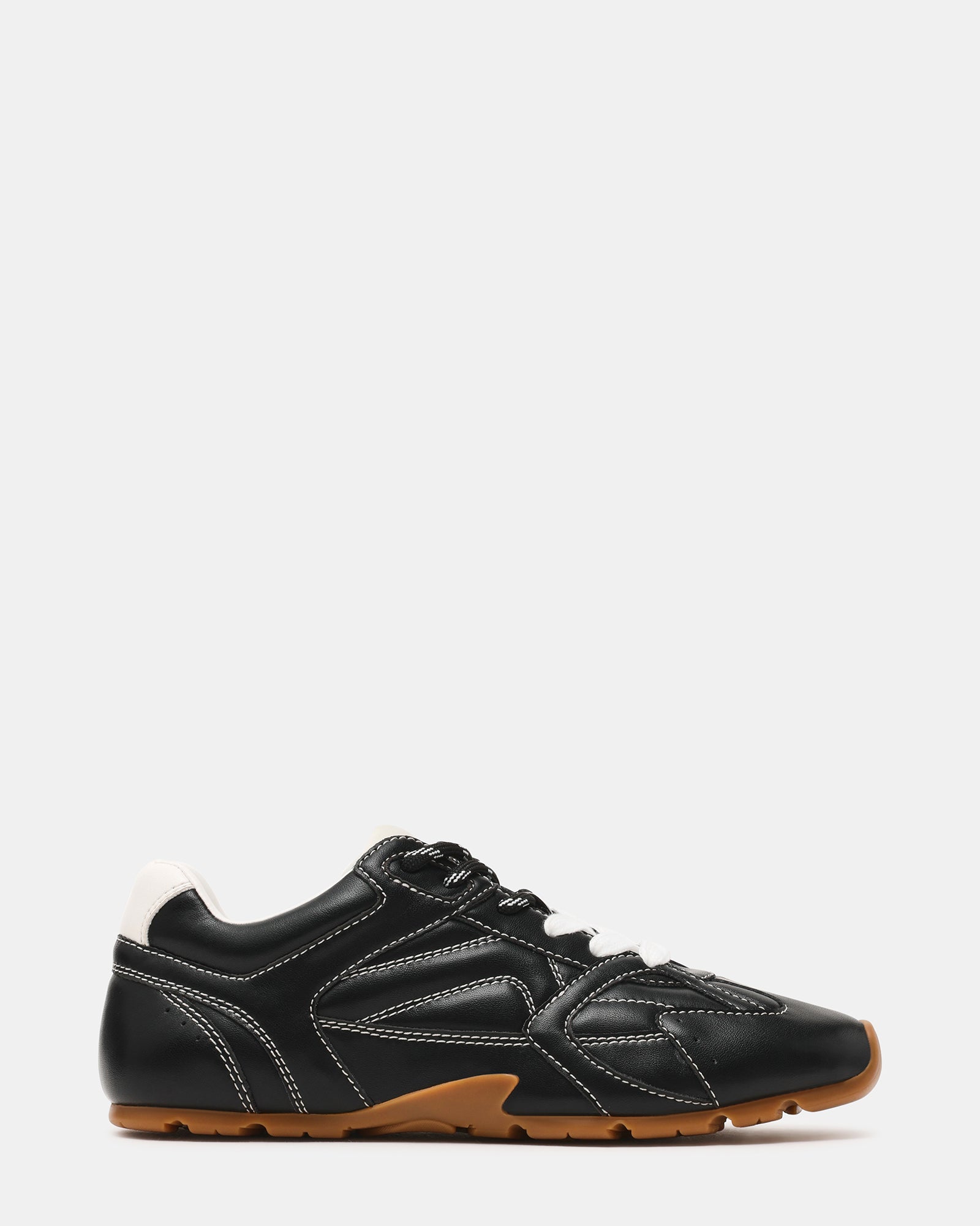 AZIEL Black Low-Top Lace-Up Women's Sneakers | Steve Madden